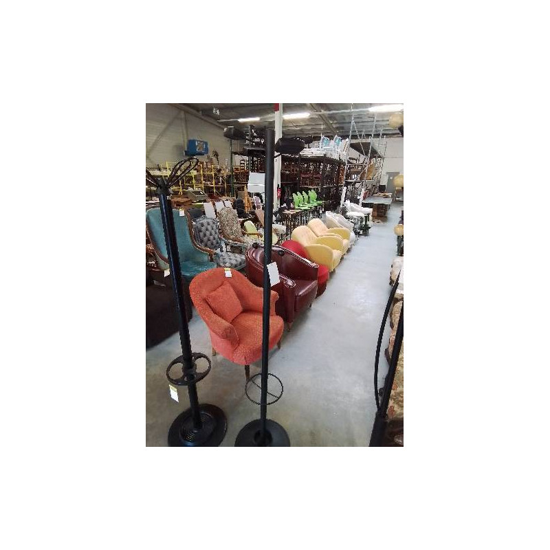 PERROQUET PORTE PARAPLUIE MÉTAL NOIR 6 PATÈRES 