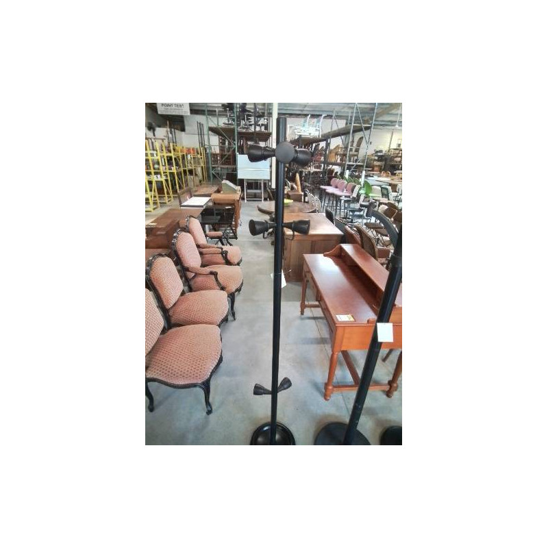 PERROQUET MÉTAL ET RÉSINE NOIR 8 PATÈRES 