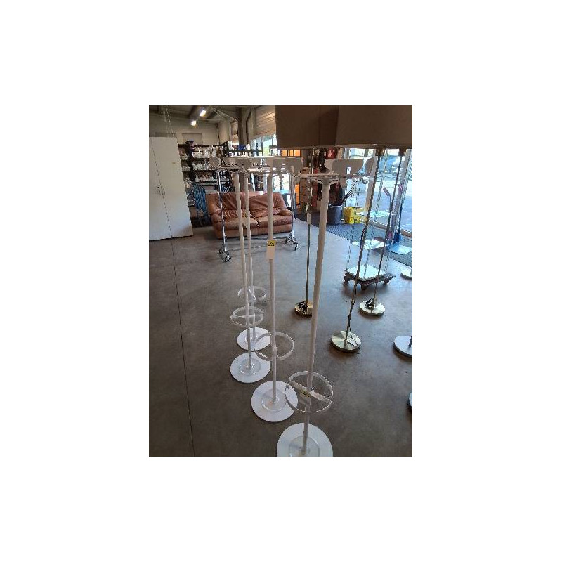 PERROQUET PORTE PARAPLUIE MÉTAL BLANC 5 PATÈRES 