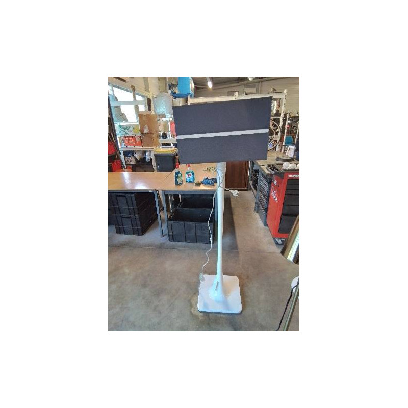 LAMPADAIRE RÉSINE BLANC AJ TAUPE A LISERÉ BLANC 