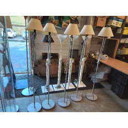 LAMPADAIRE ARTICULE MÉTAL GRIS AJ ECRU