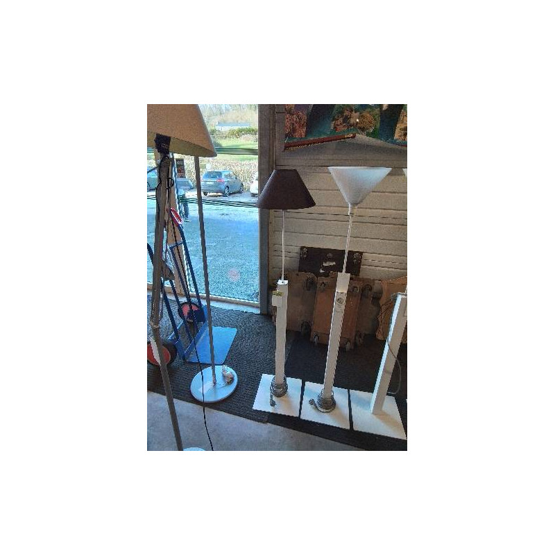 LAMPADAIRE MÉTAL BLANC AJ TISSU CHOCOLAT CONFIDENCE AND LIGHT