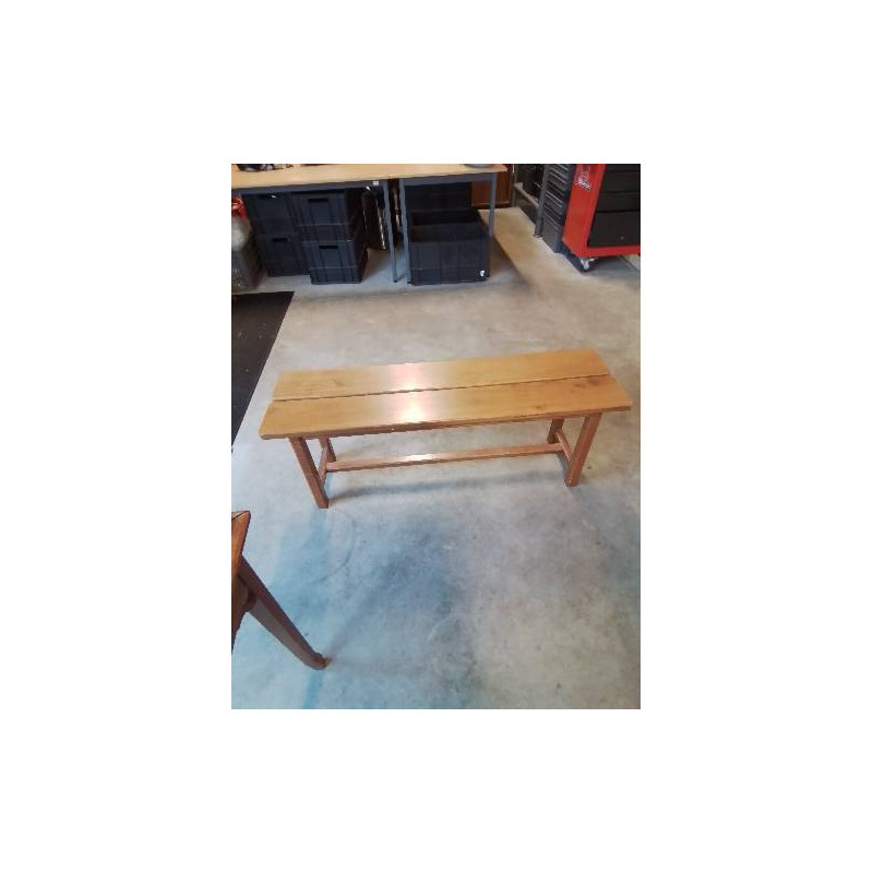 BANC CHÊNE CLAIR A ENTRETOISE 120X35X46