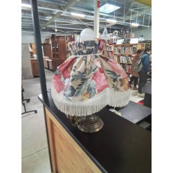 LAMPE MÉTAL DORÉ ET VERRE...