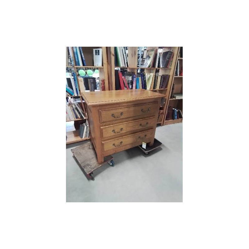 COMMODE CHÊNE BLOND 3 TIROIRS 