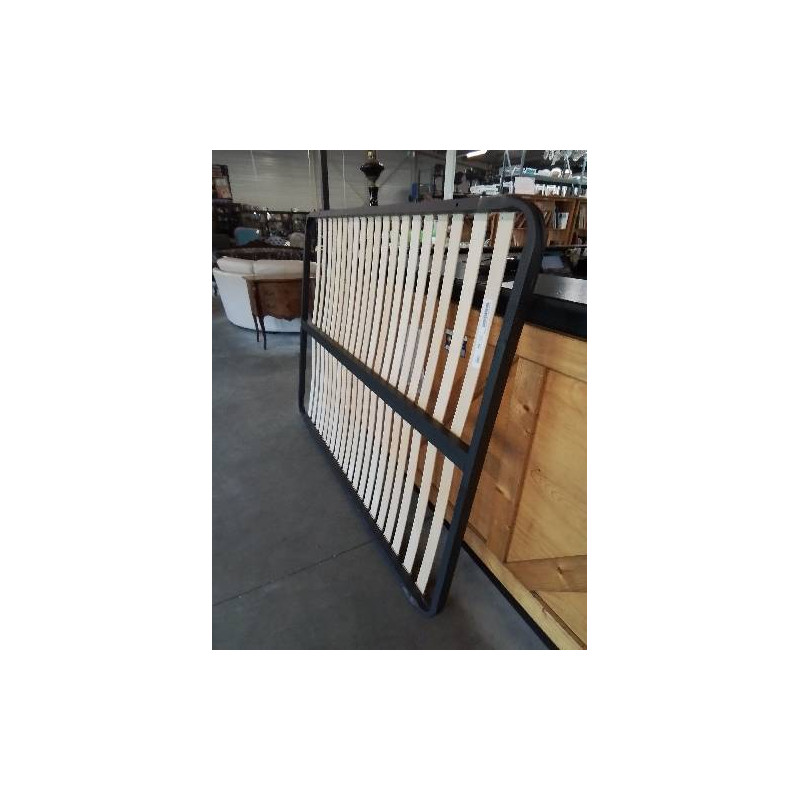 SOMMIER A LATTES CADRE MÉTAL NOIR 140X190CM