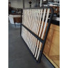 SOMMIER A LATTES CADRE MÉTAL NOIR 140X190CM