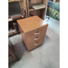 CAISSON DE BUREAU A ROULETTES BOIS CLAIR 3 TIROIRS 