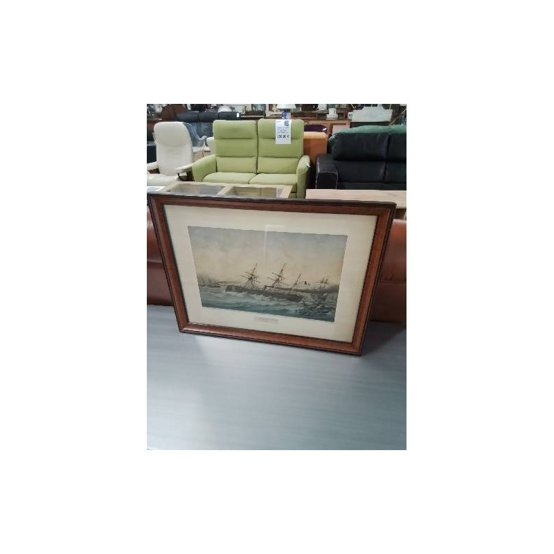 GRAVURE FRÉGATE CUIRASSÉE L’INVINCIBLE 