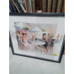 GRAVURE SCÈNE DE RESTAURANT...