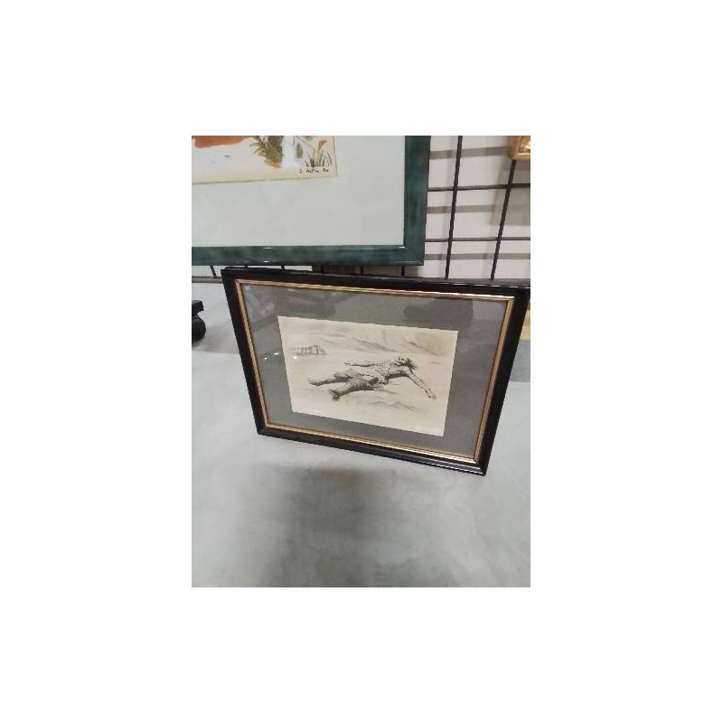 GRAVURE L’ÉPAVE XIXE THÉODORE VALERIO (1813-1879)