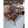4 CHAISES WINDSOR ANGLAIS  XIXE