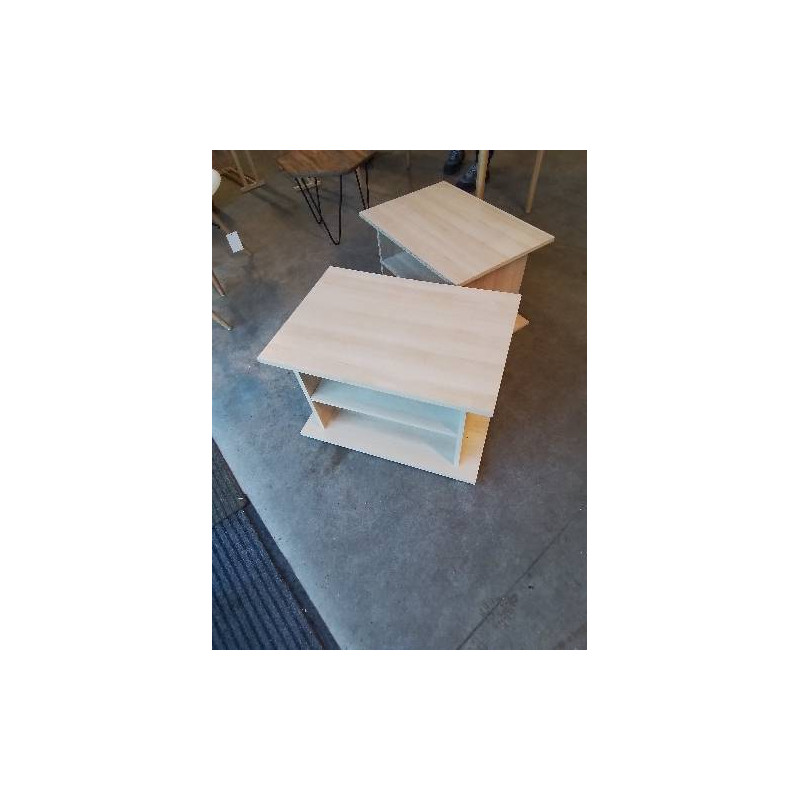 CHEVET BOIS CLAIR 2 NICHES 