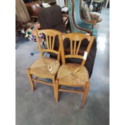 PAIRE DE CHAISES BOIS CLAIF...
