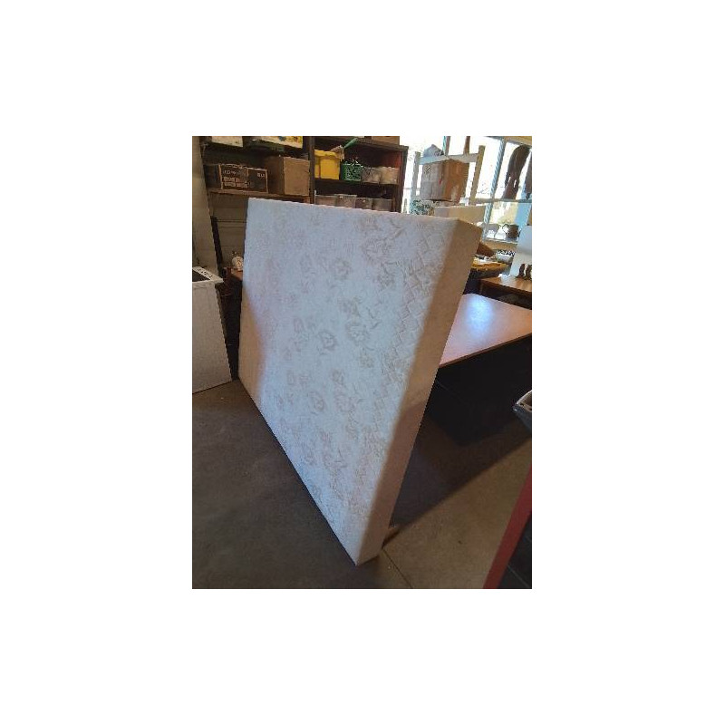 SOMMIER TAPISSER A LATTES AVEC PIEDS BOIS CLAIR 15CM  140X190CM