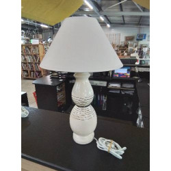 LAMPE CÉRAMIQUE ECRU NOIR...