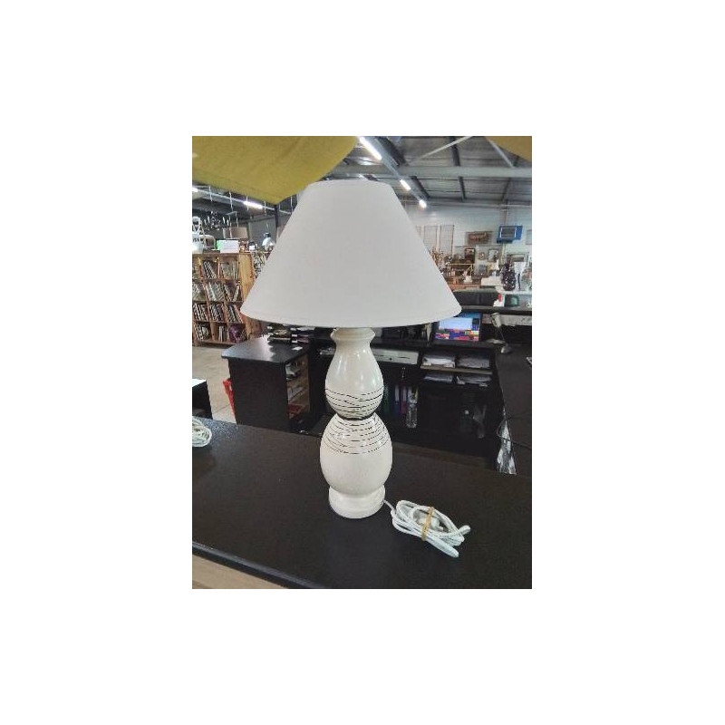 LAMPE CÉRAMIQUE ECRU NOIR AJ ÉCRU 
