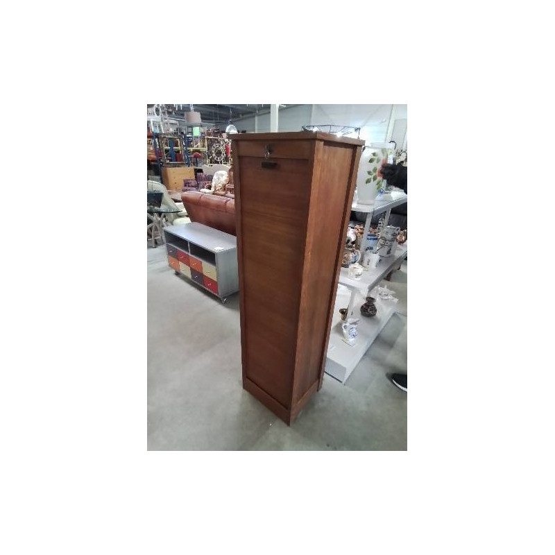 CLASSEUR A RIDEAU BOIS CLAIR SPIROL ANNÉES 50 150CM