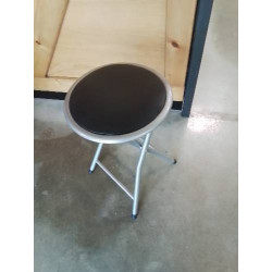 TABOURET PLIANT MÉTAL GRIS...