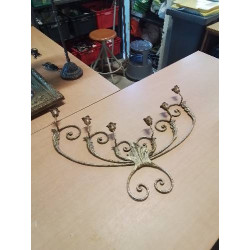 CHANDELIER MURAL MÉTAL DORÉ 