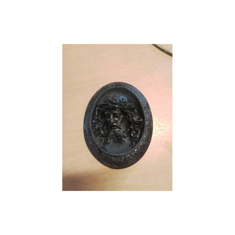 CADRE MÉDAILLON RÉGULE CHRIST FIN XIXE