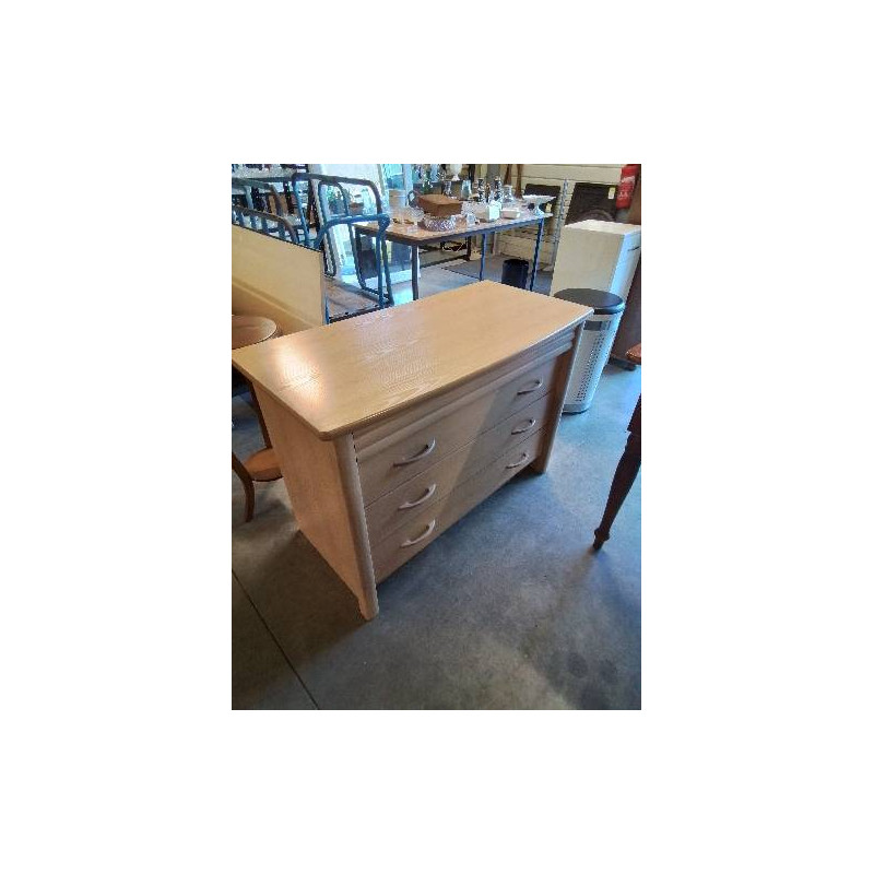 COMMODE BOIS CLAIR 4 TIROIRS 