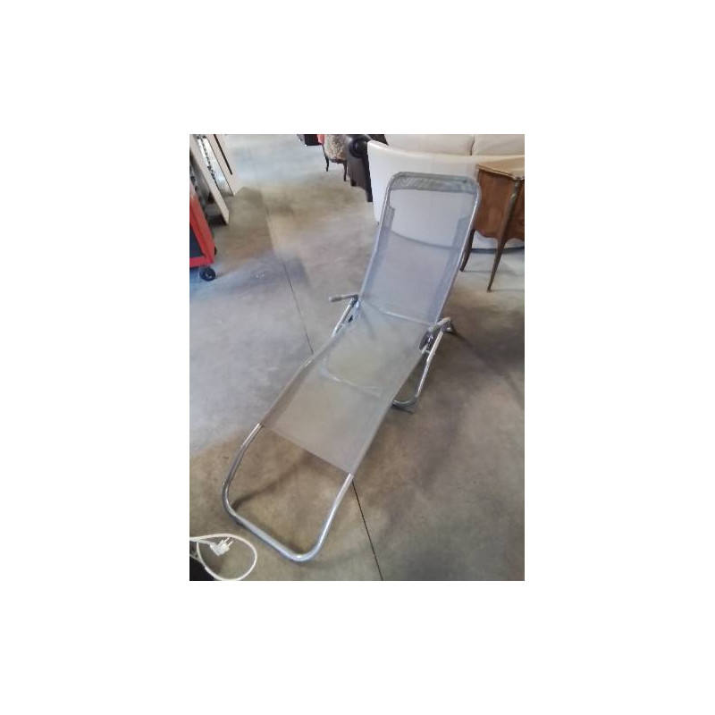 TRNSAT PLIANT MÉTAL ET TOILE GRIS