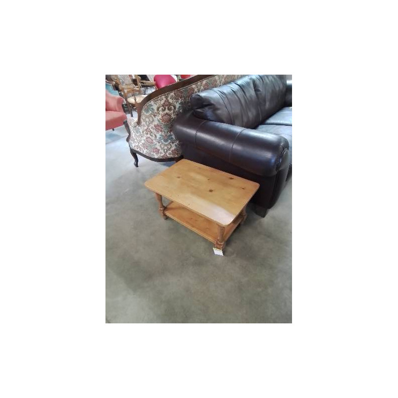 TABLE BASSE RECTANGULAIRE A COLONNES 2 NIVEAUX PIN INTERIOR’S 