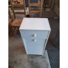 MEUBLE DE SALLE DE BAIN BOIS BLANC 1 PORTE 1 TIROIR 