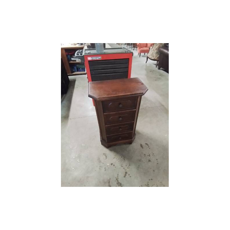 CHIFFONNIER BOIS MOULURÉ 4 TIROIRS 