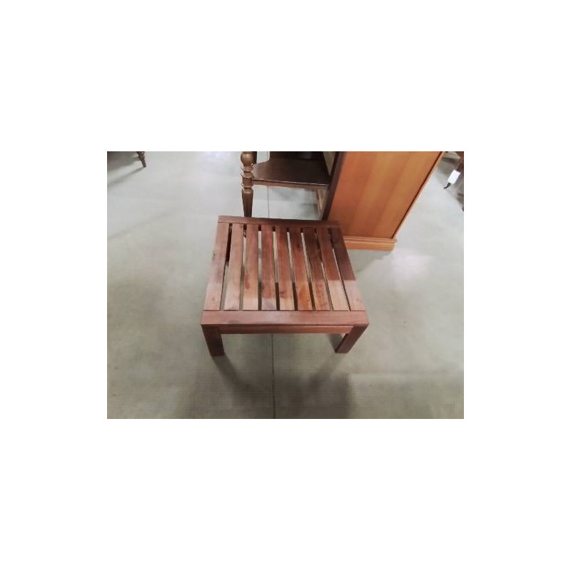 TABLE BASSE CARRÉE BOIS EXOTIQUE AJOURÉ 
