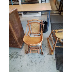 TROTTEUR BOIS DOSSIER CANNÉ...