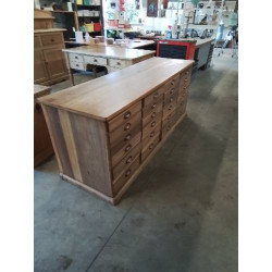 MEUBLE DE METIER BOIS 24 TIROIRS 203X63X82