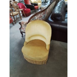 CRAPAUD VELOURS FRANGE OR 