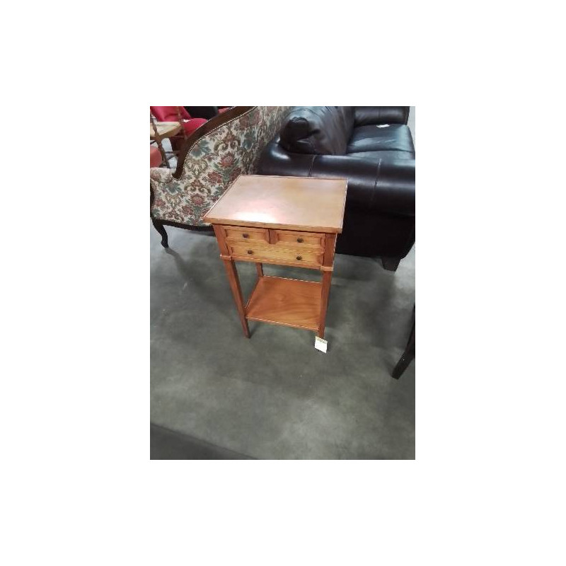 CONSOLE BOIS CLAIR STYLE DIRECTOIRE 3 TIROIRS 