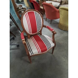 FAUTEUIL MÉDAILLON BOIS...