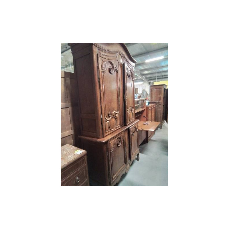 BUFFET CAUCHOIS BOIS MOULURÉ 4 PORTES DÉBUT XXE