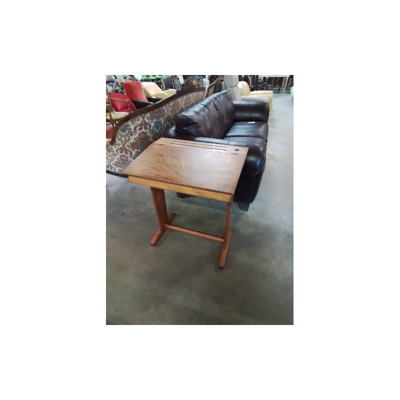 PUPITRE D’ECOLIER BOIS CLAIR ANNÉES 50