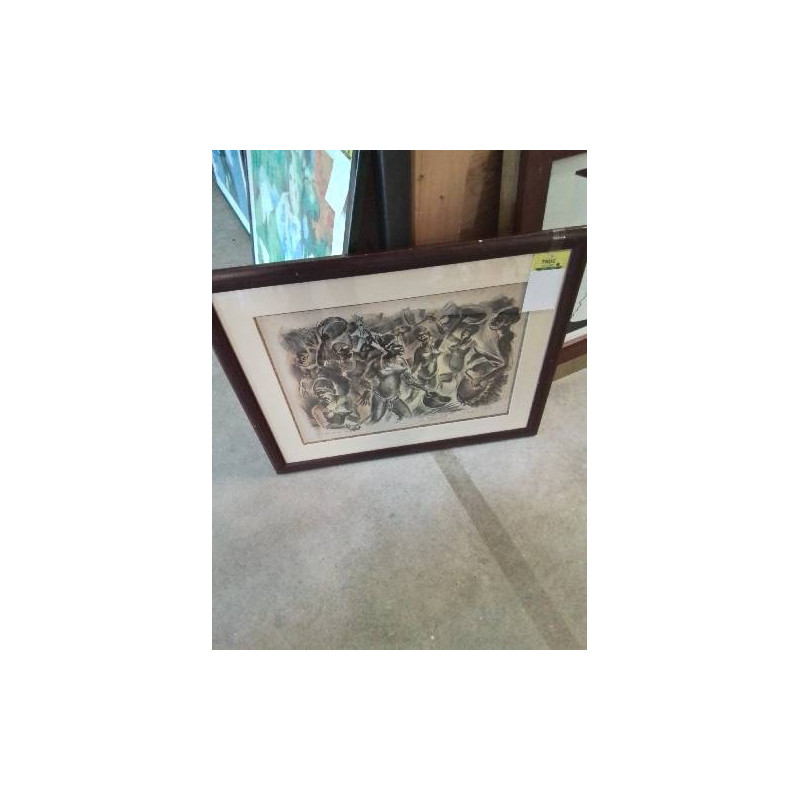 DESSIN AQUARELLE MASCARADE MAURICE FIEVET (1915-1997)