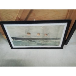 GRAVURE PAQUEBOT NORMANDIE...