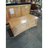TABLE BASSE COFFRE CHÊNE CLAIR MOULURÉ 