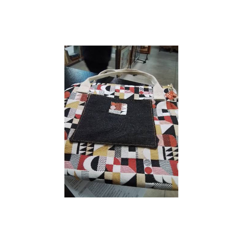 SAC PORTE EPAULE NOIR JAUNE ROUGE