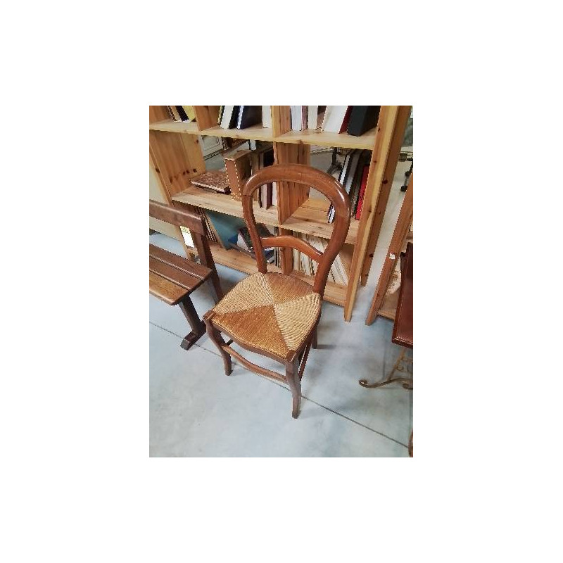 CHAISE BOIS PAILLÉ NAPOLÉON III 