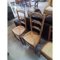 PAIRE DE CHAISES BOIS...