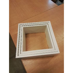 3 ÉTAGÈRES MURAL CARRÉ BOIS...