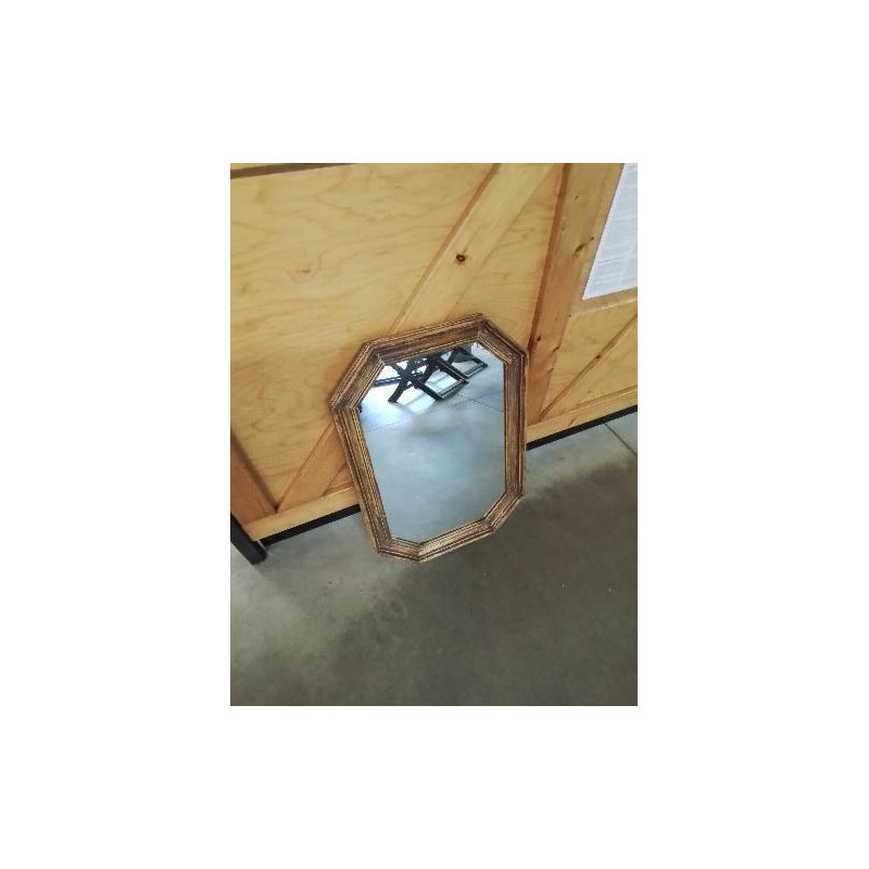 MIROIR OCTOGONAL BOIS MOULURÉ 