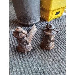 PAIRE DE CHENETS FONTE 