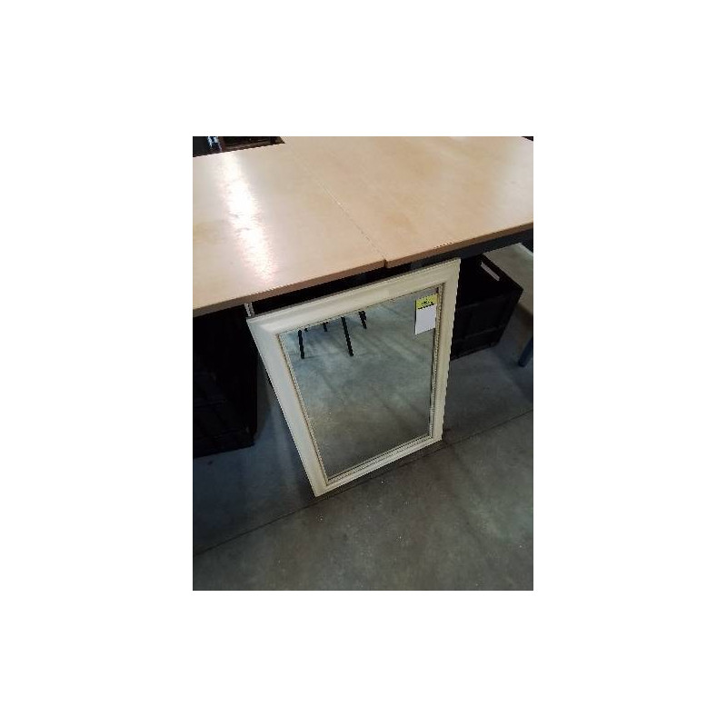 MIROIR RECTANGULAIRE BOIS CRÈME MOULURÉ 