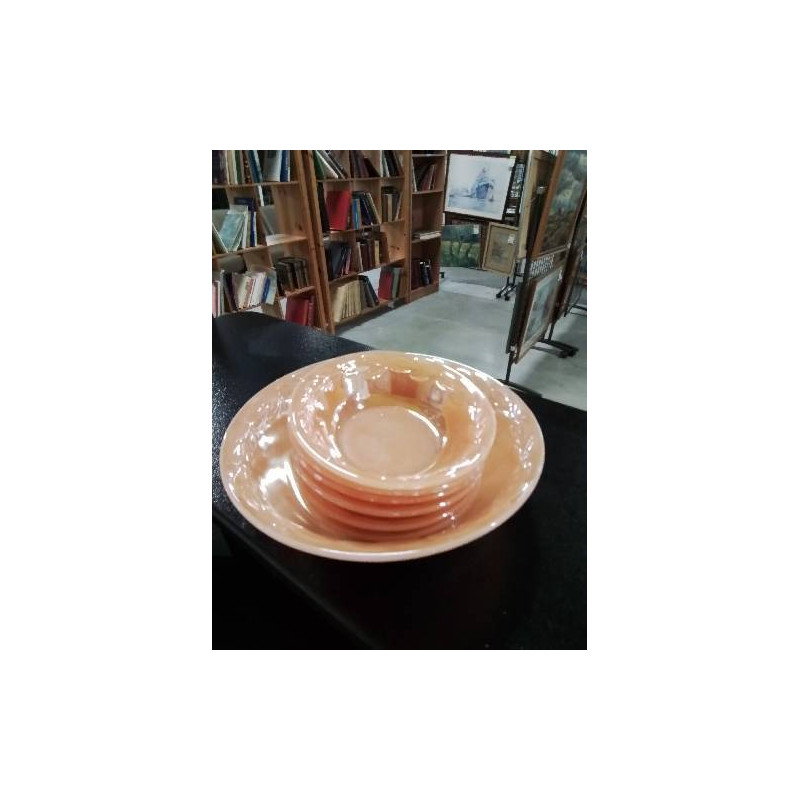 COUPE ET 6 COUPELLES OVEN FIRE KING ANNÉES 50 /60