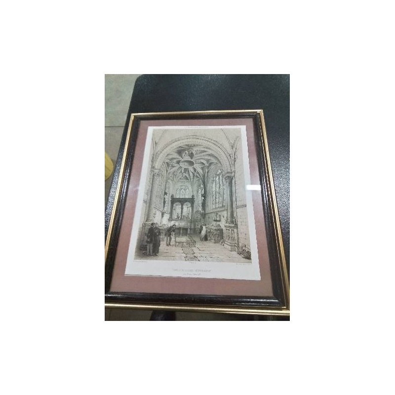 GRAVURE ABBAYE DE VALMONT ADRIEN DAUZATS 1804 1868